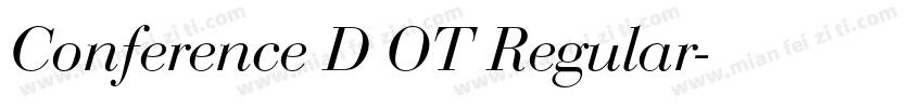 Conference D OT Regular字体转换